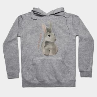 Mr bunny cute watercolor bunny sweet watercolour rabbit Hoodie